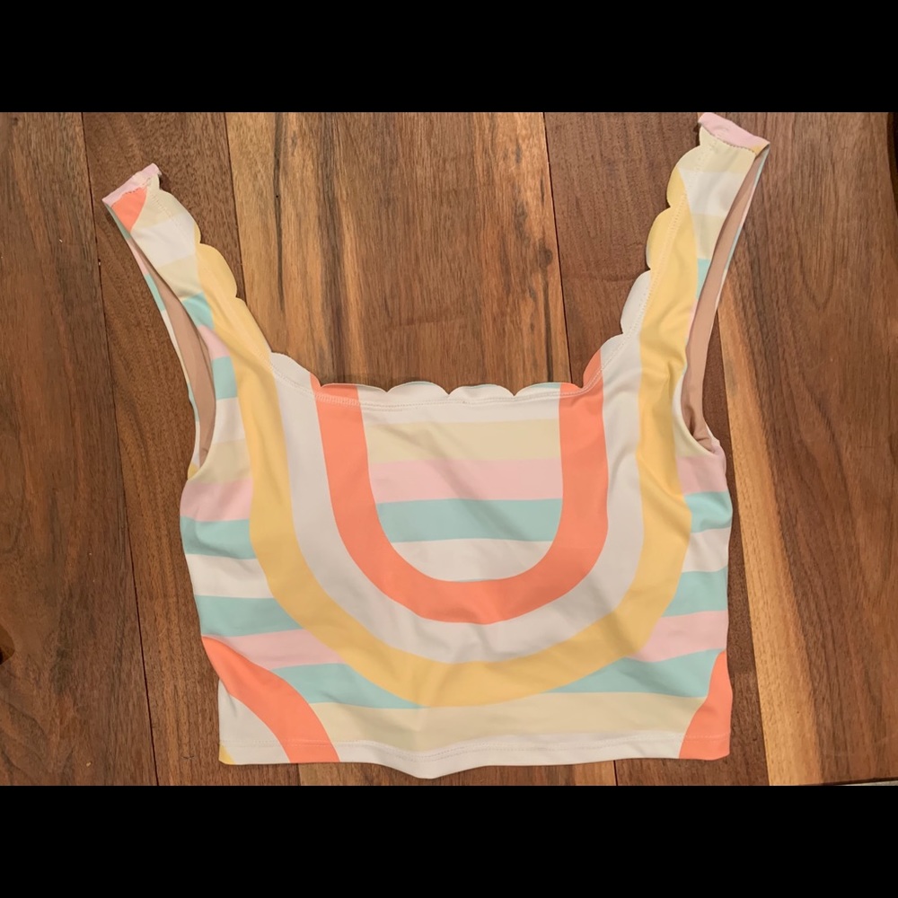 Kortni Jean rainbow swim top - S!!